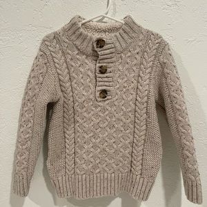 Cat & Jack button down cable-knit sweater